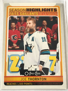 2021-2022 - Joe Thornton - O-Pee-Chee - #596