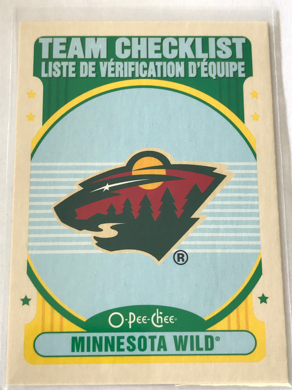 2021-2022 - Minnesota Wild - O-Pee-Chee Team Checklist - #565