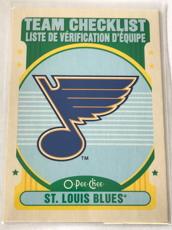 2021-2022 - St Louis Blues - O-Pee-Chee Team Checklist - #575