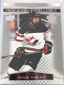 2022-2023 - Shane Wright - Upper Deck Team Canada Juniors Program of Excellence - #115