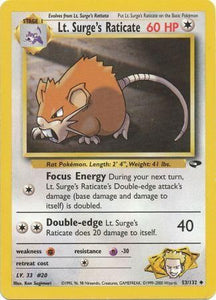 Lt. Surge's Raticate (Uncommon) - 53/132 -  Unlimited