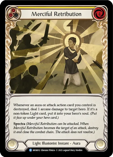 Merciful Retribution (Rare) - MON012 - First Edition Normal