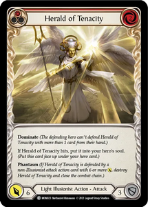 Herald of Tenacity (Red) - MON023 - First Edition Rainbow Foil