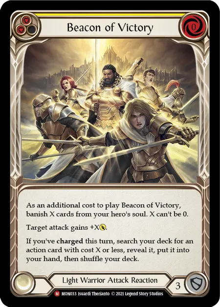 Beacon of Victory (Majestic) - MON033 - 1st Edition Rainbow Foil