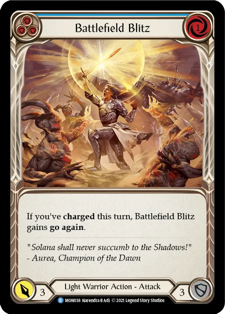 Battlefield Blitz (Blue) - MON038 - 1st Edition Normal