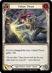 Valiant Thrust (Yellow) - MON040 - 1st Edition Normal