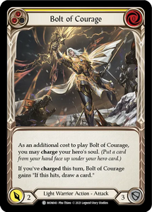 Bolt of Courage (Yellow) - MON043 - First Edition Rainbow Foil