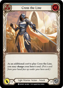 Cross the Line (Blue) - MON047 - 1st Edition Rainbow Foil