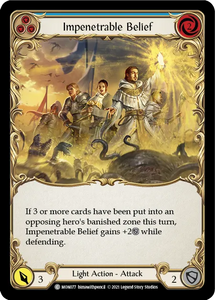 Impenetrable Belief (Blue) - MON077 - 1st Edition Rainbow Foil