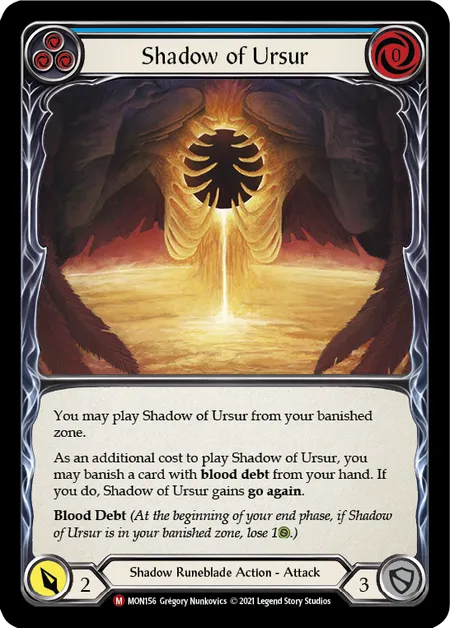 Shadow of Ursur (Majestic) - MON156 - First Edition Normal