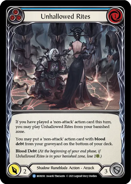 Unhallowed Rites (Blue) - MON161 - 1st Edition Normal