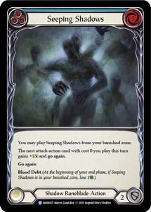 Seeping Shadows (Blue) - MON167 - 1st Edition Normal