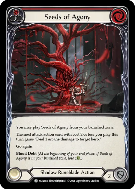 Seeds of Agony (Red) - MON183 - First Edition Rainbow Foil