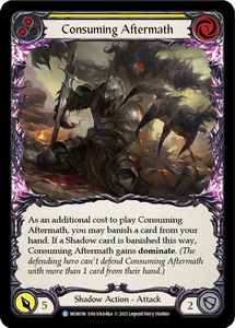 Consuming Aftermath (Yellow) - MON196 - 1st Edition Rainbow Foil