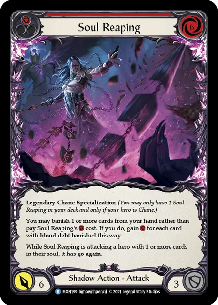 Soul Reaping (Red) - MON199 - 1st Edition Normal