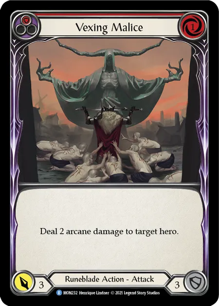 Vexing Malice (Red) - MON232 - 1st Edition Rainbow Foil