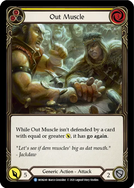 Out Muscle (Yellow) - MON249 - First Edition Rainbow Foil