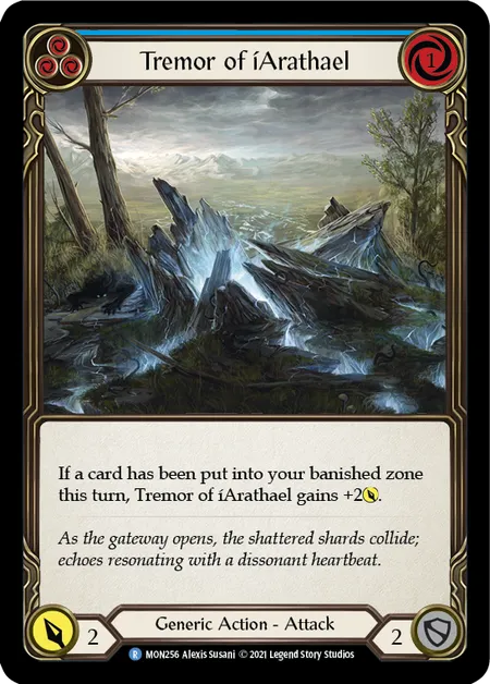 Tremor of iArathael (Blue) - MON256 - 1st Edition Normal