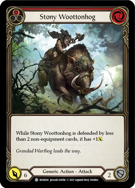 Stony Woottonhog (Red) - MON284 - First Edition Normal