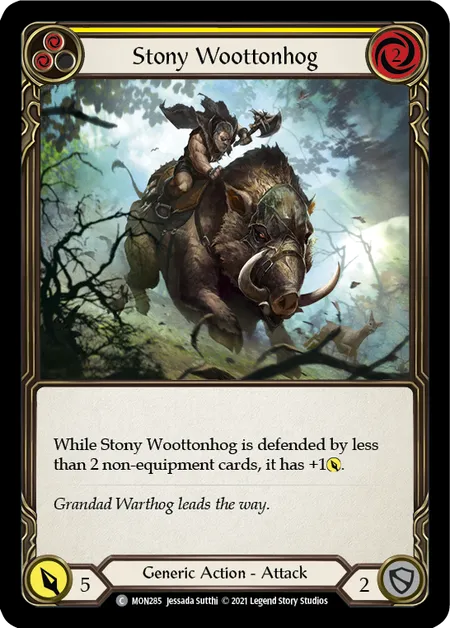 Stony Woottonhog (Yellow) - MON285 - First Edition Normal