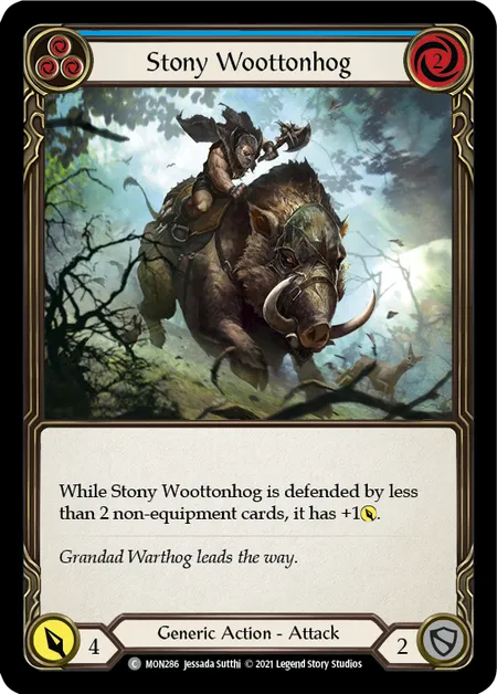 Stony Woottonhog (Blue) - MON286 - First Edition Normal