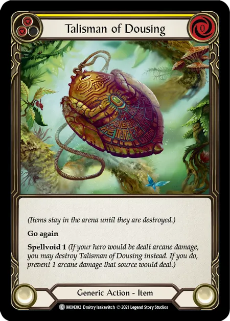 Talisman of Dousing (Common) - MON302 - First Edition Rainbow Foil