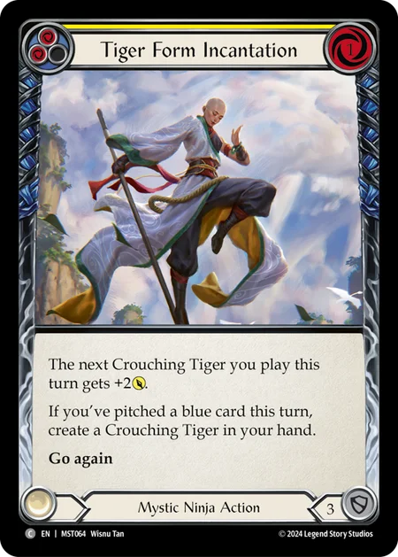 Tiger Form Incantation (Yellow) - MST064 - Rainbow Foil