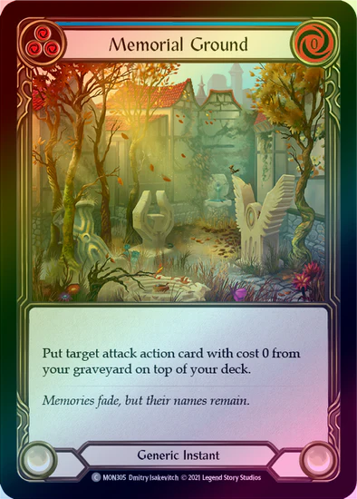 Memorial Ground (Blue) - MON305 - Unlimited Normal - Rainbow Foil