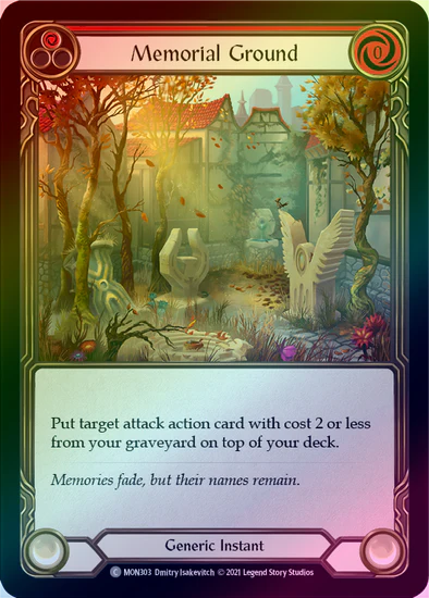 Memorial Ground (Red) - MON303 - Unlimited Normal - Rainbow Foil