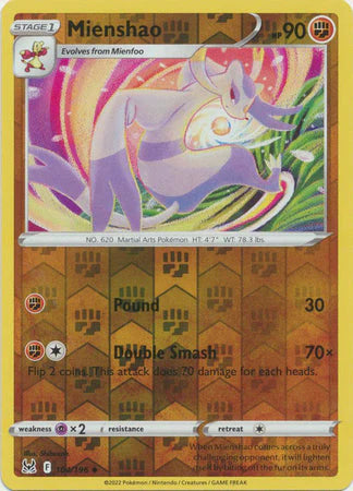 Mienshao (Reverse Holo Uncommon) - 104/196