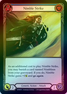 Nimble Strike (Blue) (Common) - WTR187 - Unlimited - Rainbow Foil