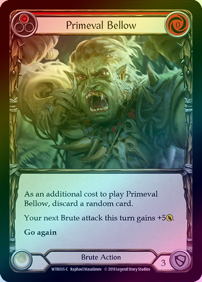 Primeval Bellow (Red) (Common) - WTR035 - Unlimited - Rainbow Foil