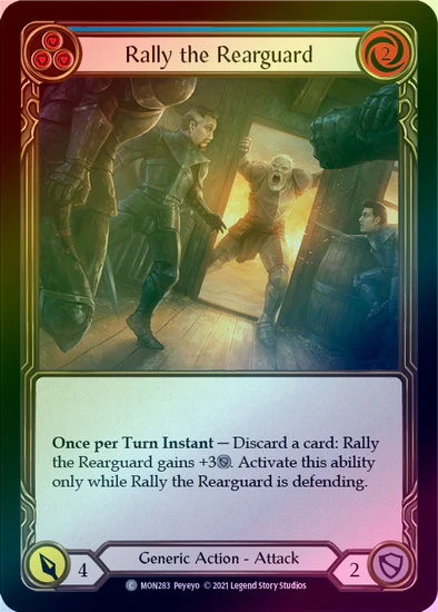 Rally the Rearguard (Blue) - MON283 - Unlimited Normal - Rainbow Foil