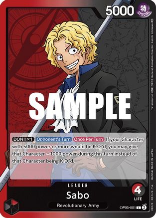 Sabo (Leader) - OP05-001