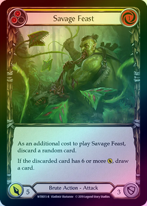 Savage Feast (Yellow) (Rainbow Foil Rare) - WTR015 - Unlimited