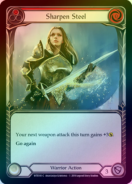 Sharpen Steel (Red) (Rainbow Foil Common) - WTR141 - Unlimited