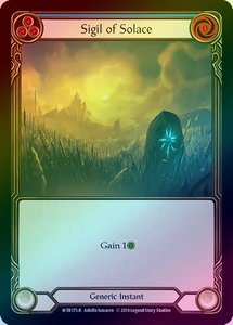 Sigil of Solace (Blue) (Rare) - WTR175 - Unlimited - Rainbow Foil