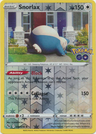 Snorlax (Reverse Holo Rare) - 055/078