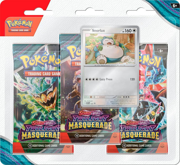 Pokemon: Twilight Masquerade 3 Pack Blister - Snorlax