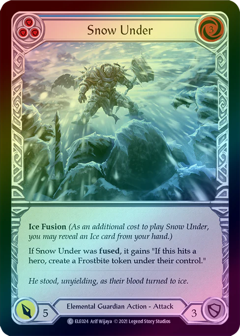 Snow Under (Blue) (Rainbow Foil Common) - ELE024 - 1st Edition