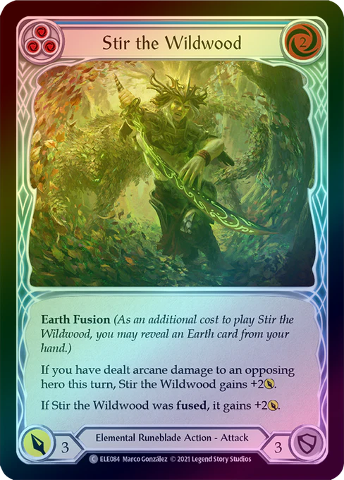 Stir the Wildwood (Blue) (Rainbow Foil Common) - ELE084 - 1st Edition