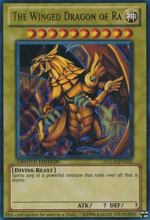 The Winged Dragon of Ra (Ultra Rare) - YGLD-ENG03