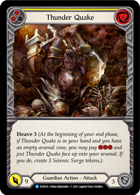 Thunder Quake (Yellow) - EVR025 - Rainbow Foil