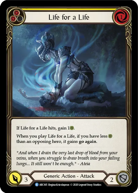 Life for a Life (Yellow) - ARC165 - Unlimited Rainbow Foil