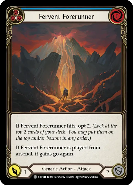 Fervent Forerunner (Blue) - ARC184 - Unlimited Rainbow Foil