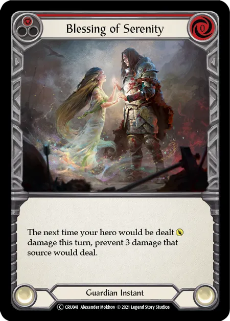 Blessing of Serenity (Red) - CRU041 - Unlimited Rainbow Foil