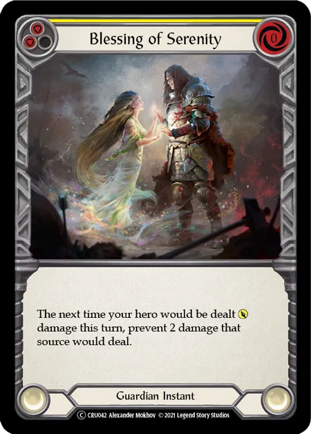 Blessing of Serenity (Yellow) - CRU042 - Unlimited Rainbow Foil