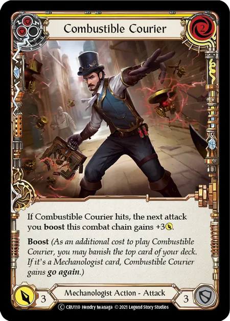 Combustible Courier (Yellow) - CRU110 - Unlimited Rainbow Foil