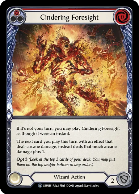 Cindering Foresight (Red) - CRU165 - Unlimited Rainbow Foil