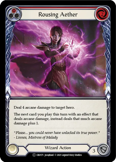 Rousing Aether (Red) - CRU171 - Unlimited Rainbow Foil